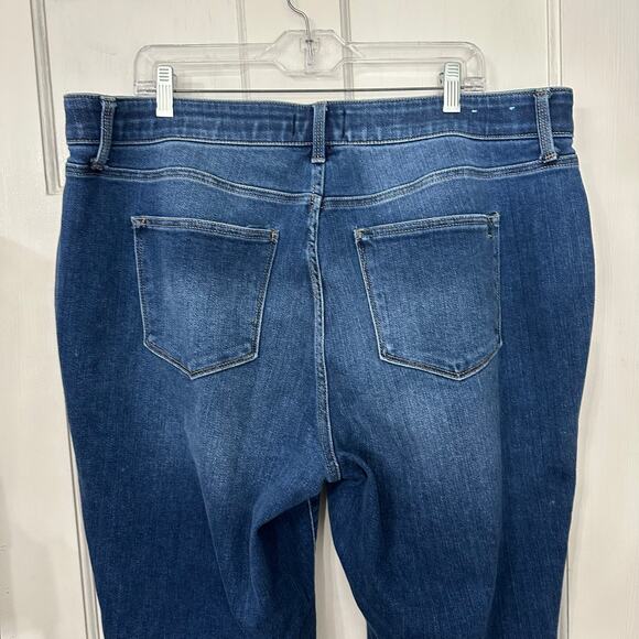 Lularoe Jeans Womens 38 Blue Magic Waist Stretch Denim High Rise Slim Straight - Picture 6 of 8